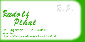 rudolf plhal business card